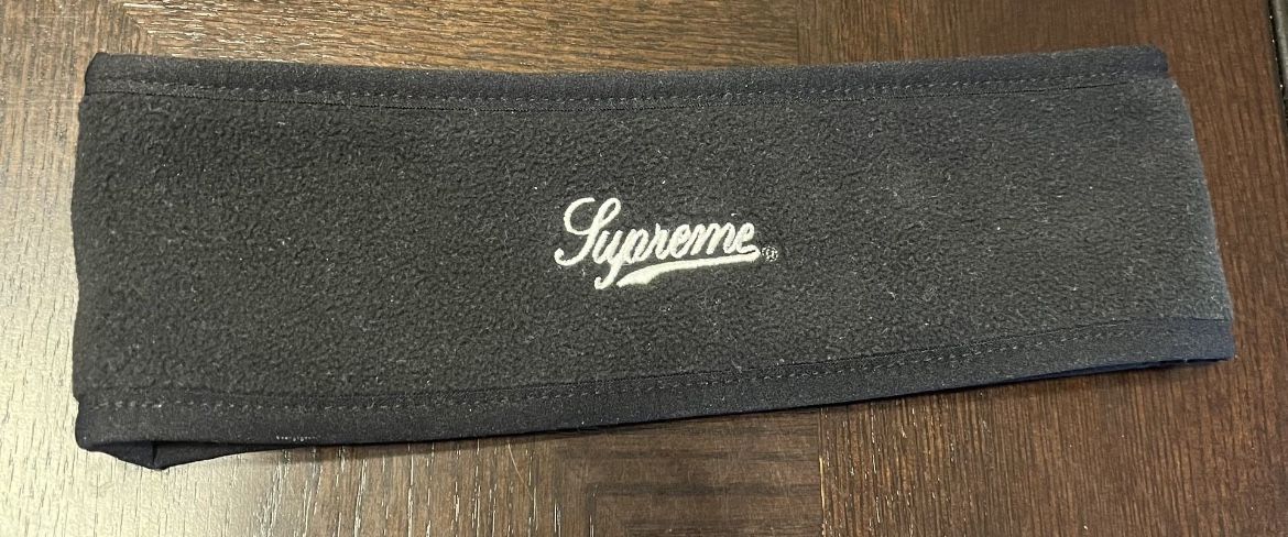 Supreme - Polartec Script Logo Headband - (FW17) - Black - Used