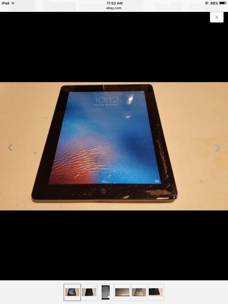 Apple iPad 2 32GB glass cracked works perfectly