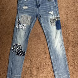 Crysp Denim Amiri Style Jean Sz 34