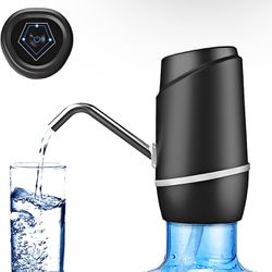 5 Gallon Electric Drinking Portable Water Dispenser, Universal USB Charging Water Bottle Pump For 2-5 Gallon With 2 Silicone