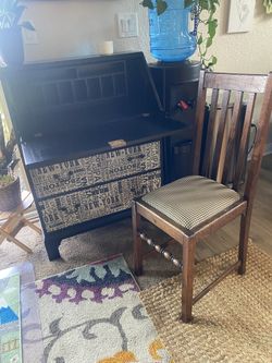 Antique Desk With Chair