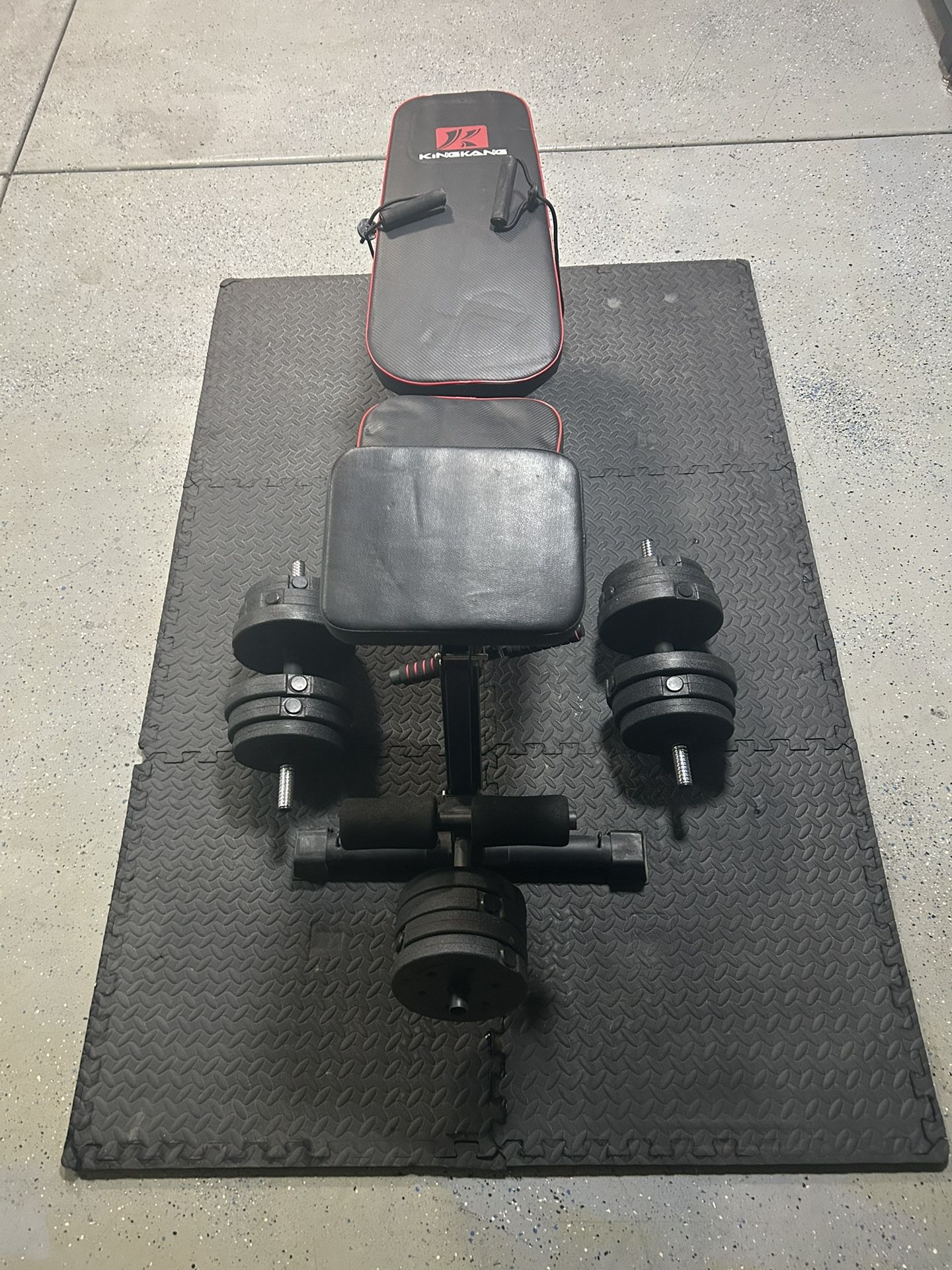 Adjustable Weight Bench, Adjustable Weight Dumbbells And Gym May