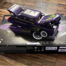 Mega Hot Wheels Purple Passion 50s Mercury Construction Set, Building Blocks for Adults Kids, 671 Pieces, Ages 10+ *Complete w/Box & Instruction Book*
