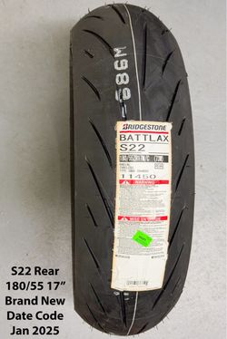 New Bridgestone S22 180/55 Motorcycle Tire