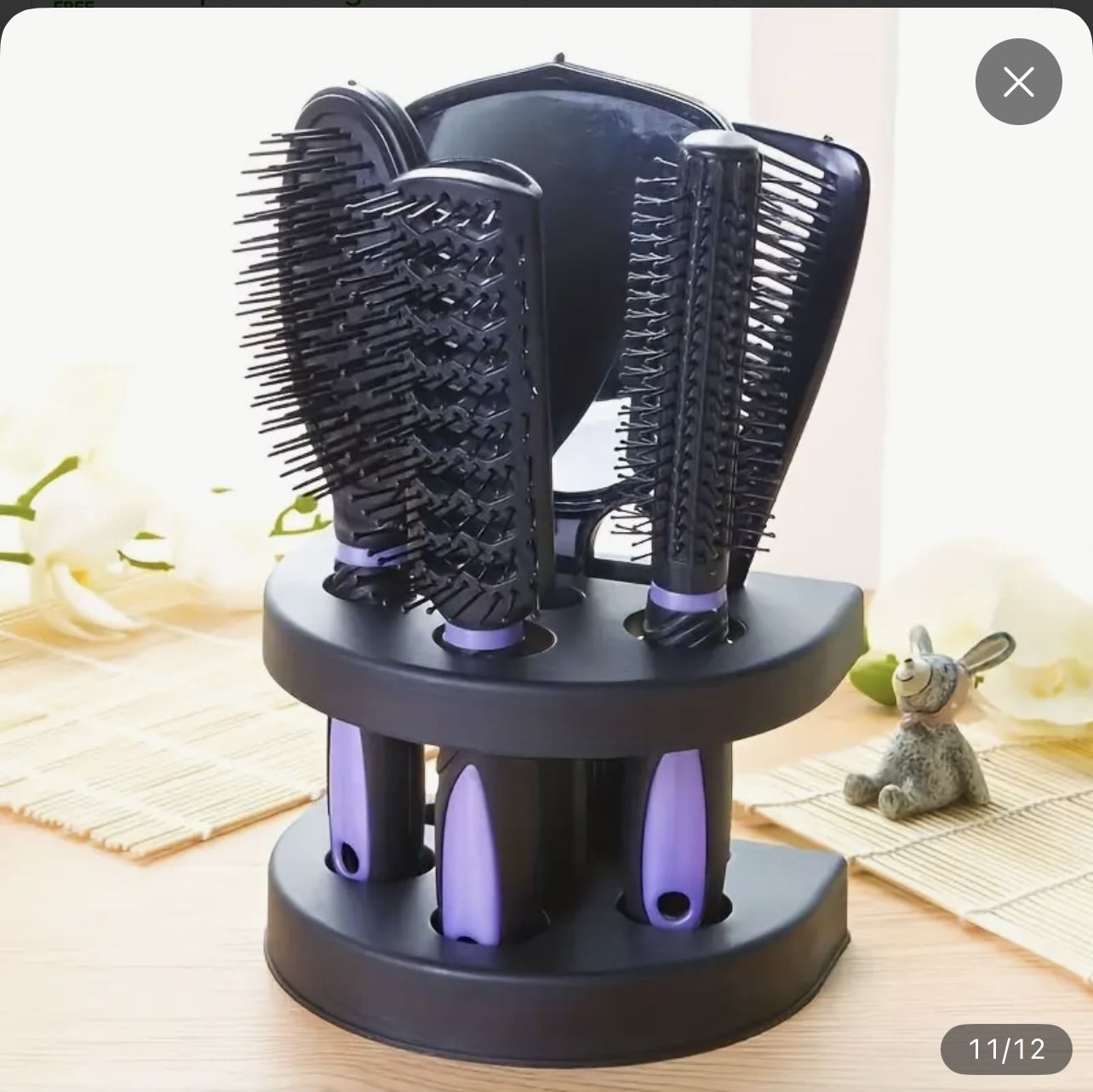Hair Brush Set with Stand