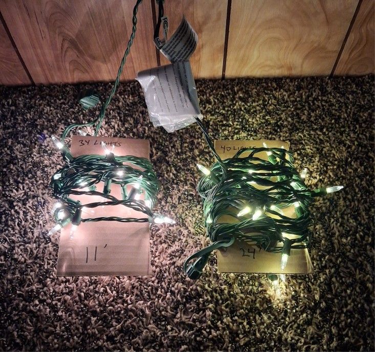 2 Strings Of White Christmas Lights