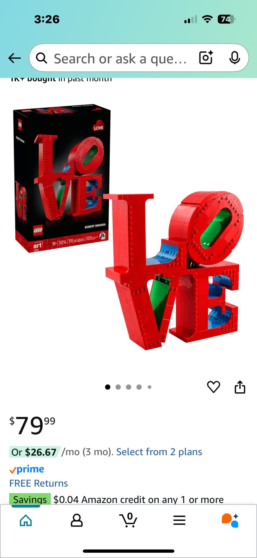 Lego Set LOVE 31214