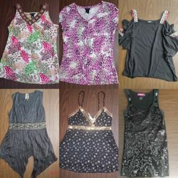 6 women's shirts size small for $5 total