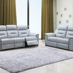 New Gray Recliner Couch And Loveseat Only $50 Down Payment 