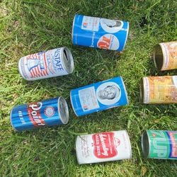 Beer Cans And Soda Cans Vintage Steel