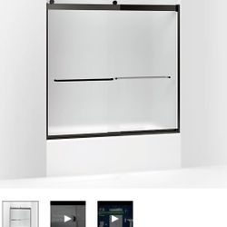 Kohler sliding bath door/frosted glass