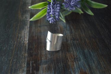 New Silver Ring Double Finished Matte / Glossy #6.5