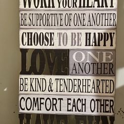 Family Rules Wooden Wall Art