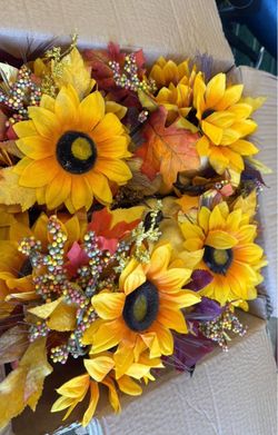 Fall Pumpkin Centerpiece Artificial Floral Arrangement 11 Inch Faux