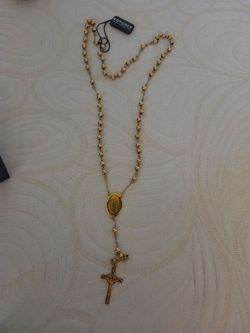 Rosario oro laminado
