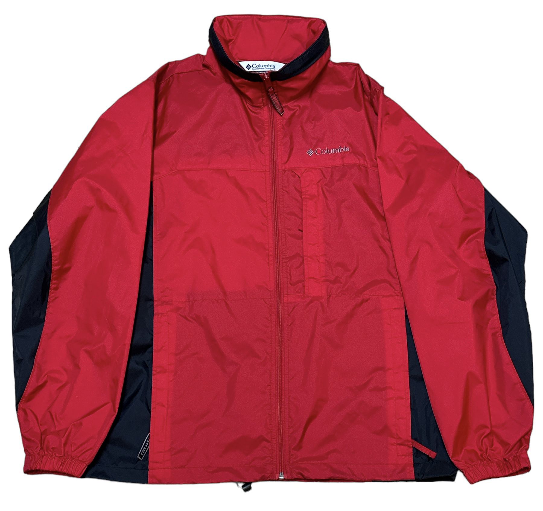 Columbia Men’s Packable Windbreaker Red Black Activewear Jacket Size M