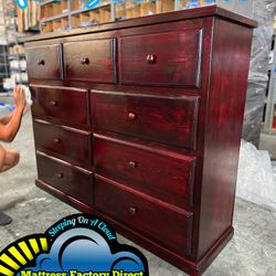 Nine Drawer Cherry Pinewood Cajonera Comoda Mueble Nuevo 