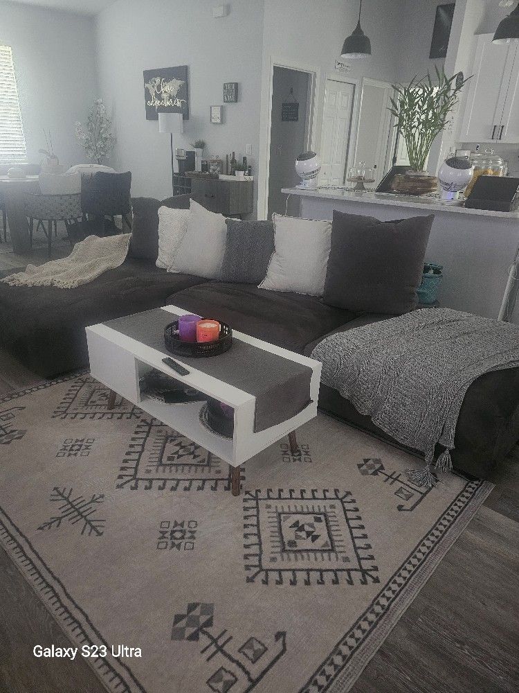 Modern Sectional Sofa Set, 3 Seat Upholstered