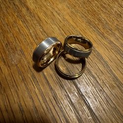 3 Tungsten men’s rings 9.5 10 10.5