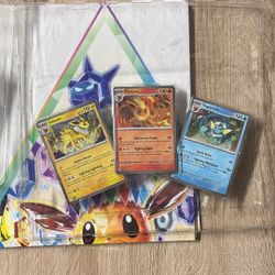 Pokemon Prismatic Evolutions Poster And Promo Cards
