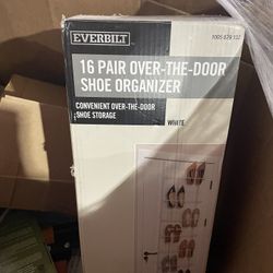 SaleSumo Everbilt 77.50 in. H 16-Pair White Steel Hanging Shoe Organizer