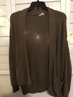 Olive green cardigan