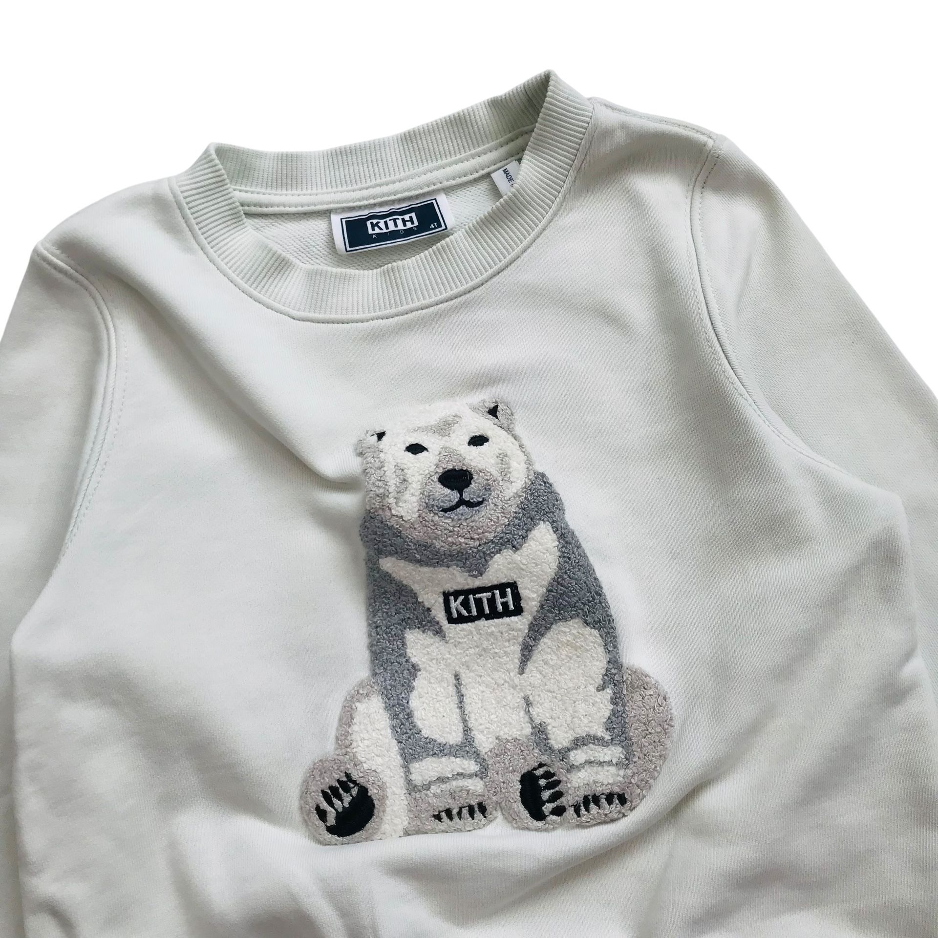Kith Kithmas Polar Bear Nelson Crewneck 4T 4 Toddler White 