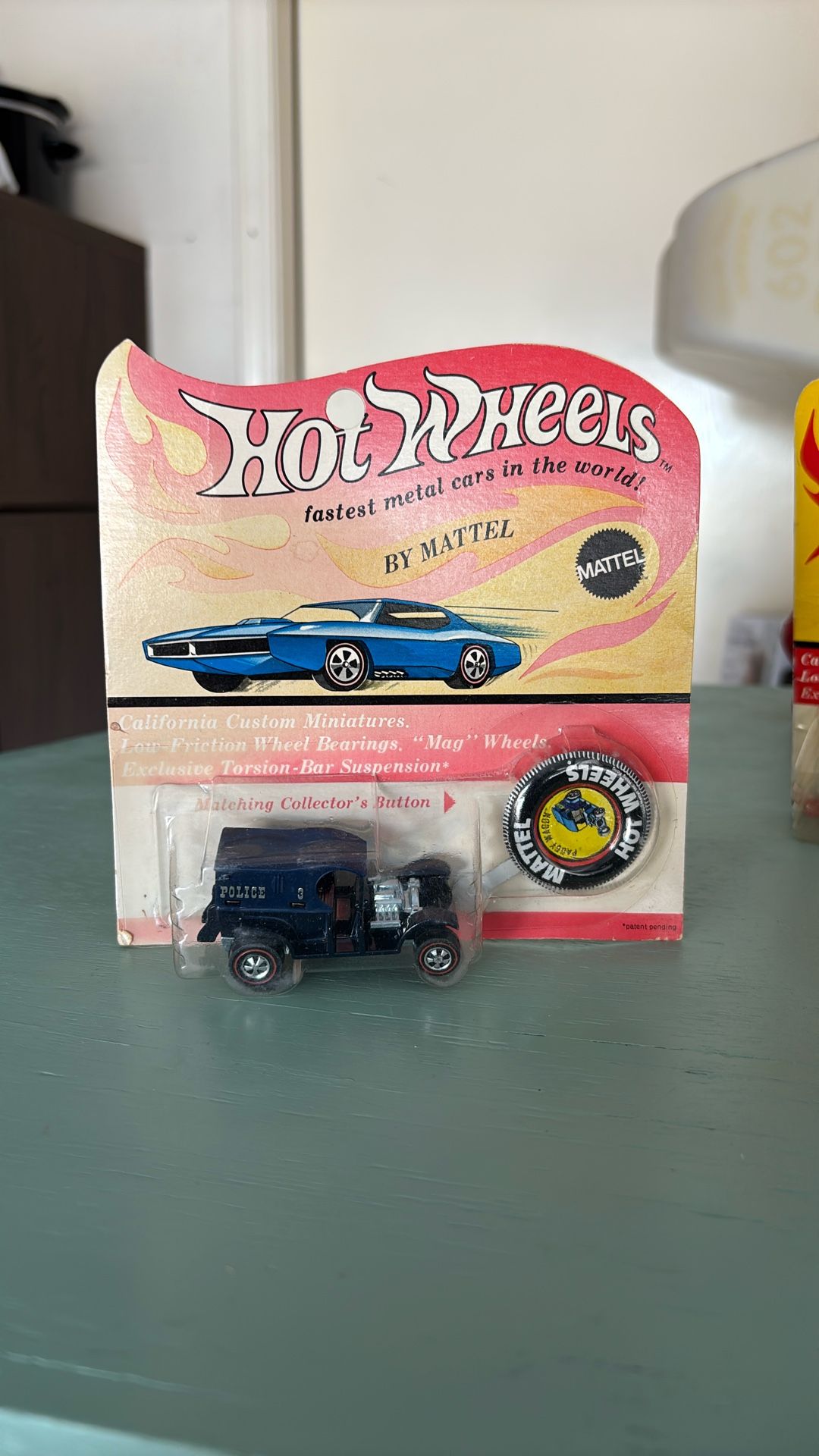 Vintage red line patty wagon, hot wheels 1969