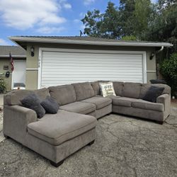 Delivery Available! Gray Sectional Couch Sofa Ashley Furniture Chaise 