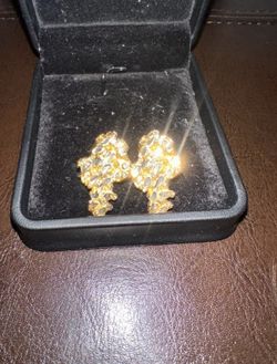 Natural nugget earrings