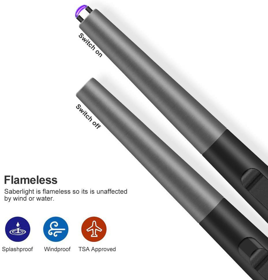 USB Rechargeable Windproof Flameless Butan Free Candle lighter