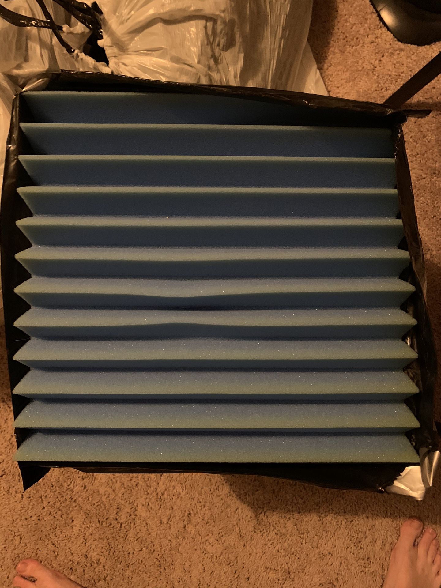 Acoustic panels 2”x12”x12” light blue and light purple