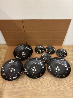 Kafuh Japan Rice Bowls and Side Plate Dishes Cherry Blossom