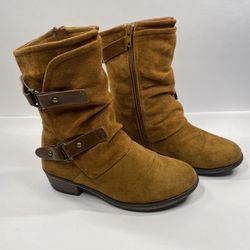 Pierre Dumas Kids Mid Calf Suede Boots Size 3