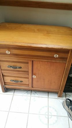 Antique dressers and chests made of hardwood