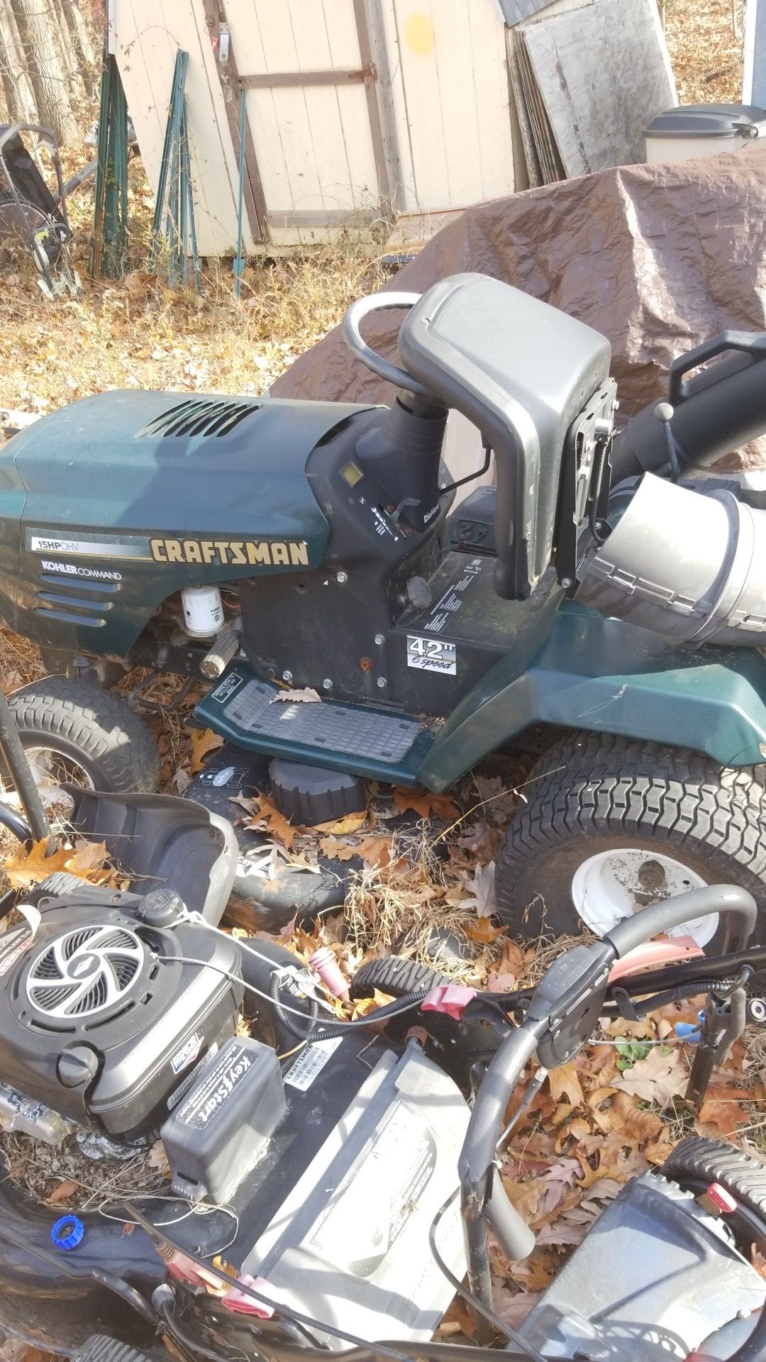 Craftsman 15hp Riding Mower with bagger