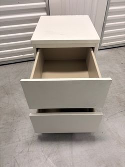 Side bed table 2 drawer dresser