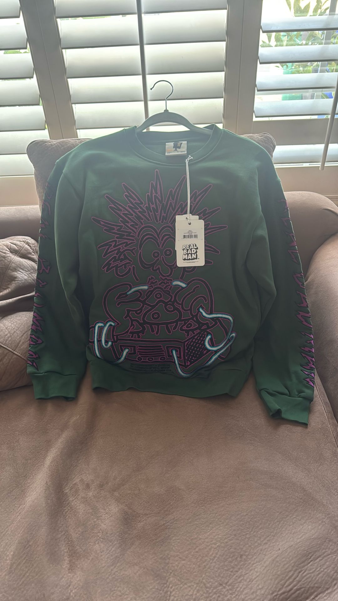 REAL BAD MAN Electrifried Crew Fleece Hunter