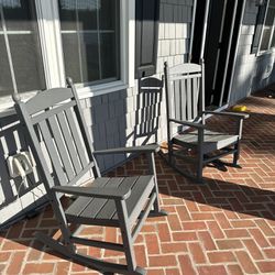 4 Polywood  Patio Rocking Chairs