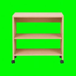 Rolling Microwave / Electronics Cart with 2 Shelves