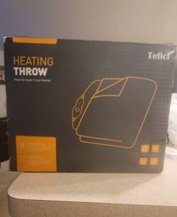 Tefici Electric Heated Blanket Throw with 3 Heating Levels & 4 Hours Auto Off,Super Cozy Soft Heated Throw with Fast Heating Brand New 