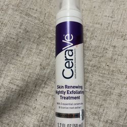 CeraVe Skin Renewing Nightly Exfoliating Treatment, Anti Aging Face Serum & Dark Spot Corrector