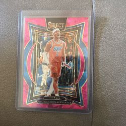 Shai Gilgeous Alexander 62/99 Select Basketball Card