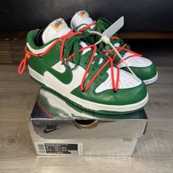 Size 8 - Nike Dunk Low x OFF-WHITE Pine Green 2019 VNDS