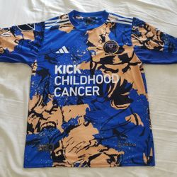 Replica Size L Inter De Miami International Football Club Kick Childhood Cancer #10 Messi Jersey MLS Soccer