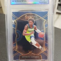 2020-21 Select Anthony Edwards RC Blue Retail 8.5 HOT! 