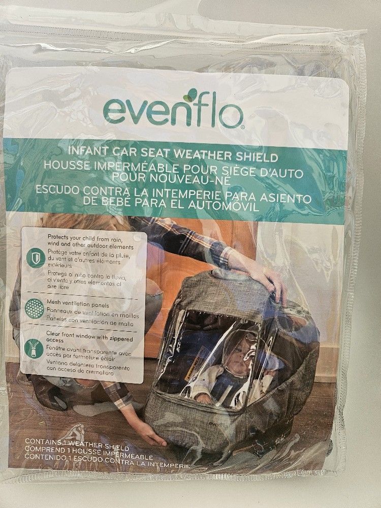 Cubre asiento para bebé Evenflo contra lluvia y viento