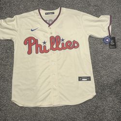 NWT Men's 3XL Philadelpia Phillies J.T. Realmuto Cream Jersey.