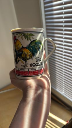 Vintage Chinese Zodiac Rooster Mug