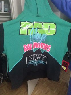 Rad Motors Graphic Hoodie Teal and Black